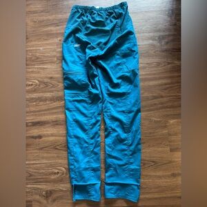Cherokee Caribbean Blue / dark teal maternity straight leg scrub pants